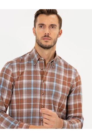 Pierre Cardin Erkek Bordo Desenli Gömlek 50265979-vr014 Bordo
