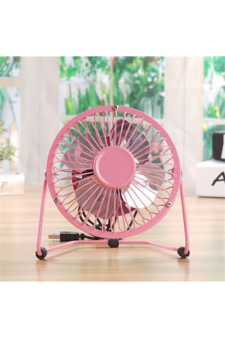 Mini Usb-ventilatör 4 Metal Kanatlı Masa Ventilatörü, Siyah