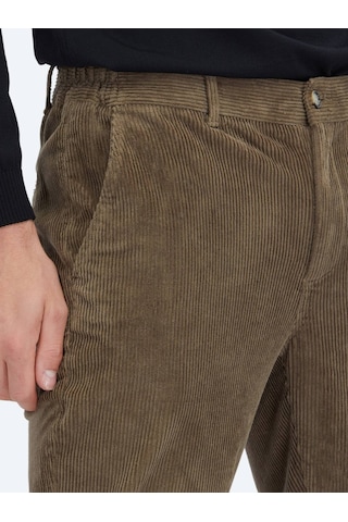 Kip Vizon Fitilli Dokuma Jogging Fit Kadife Casual Pamuk Karışımlı Pantolon Vizon