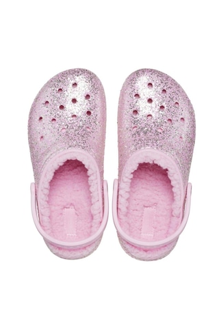 Crocs Classic Lined Glitter Clog K Pembe