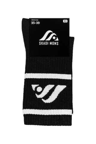 Skadi Mons Logo Tennis 2 Pack Unisex Çorap 1605030523-903 Siyah