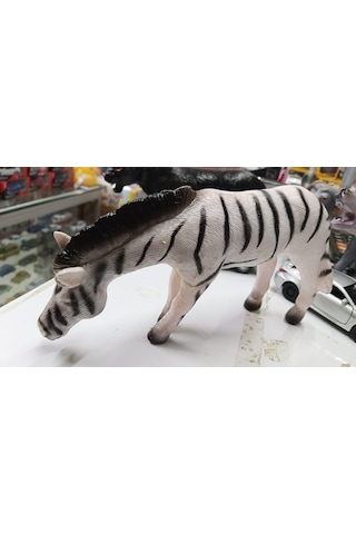 Plastik Oyuncak Hayvan Büyük Çizgili Zebra 17 Cm