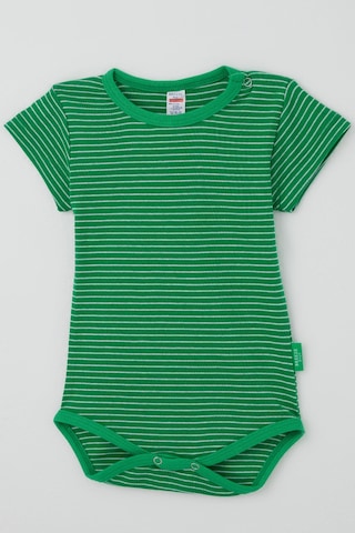 Breeze Erkek Çocuk Çıtçıtlı Kısa Kollu Zıbın Body Çizgili 1-3 Yaş , Yeşil