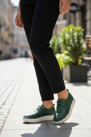 Dosa Shoes Kadın Ortapedik Deri Ayakkabı-taba Yeşil