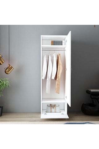 Gardırop Sunay Tek Kapak Beyaz