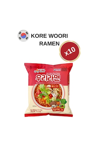 Woori Ramen Acılı Kore Ramen 10'lu Paket