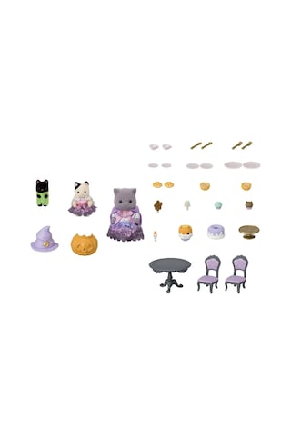 Sylvanian Families Cadılar Bayramı Sürpriz Parti Seti İran Kedisi Kız Smokinli Kedi Bebek Gece Kedi