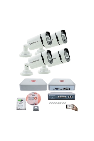 4'lü Güvenlik Ip Kamera Seti - 4mp Dış Mekan Kdj-4s-4w-p-ıp-v0