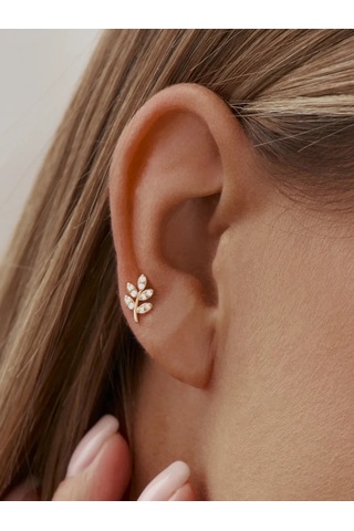 Zoloto Russkih Labret Ve Helix Piercingi 925 Ayar Gümüş Altın Kaplamalı 141393195 Altın