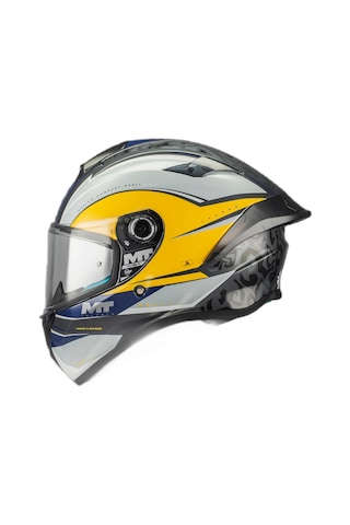 Mt Helmets Targo S Outside C3 Kapalı Motosiklet Kaskı Parlak Sarı