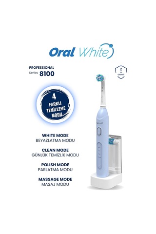 Tr 4 Modlu Professional Series 8100 Şarjlı Diş Fırçası Mavi Diğer