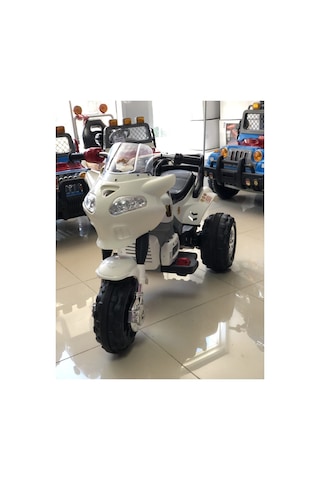 Aliş Toys Goway 12 Volt Turbo & Müzik Çalarlı Elden Gazlı Dev Motor 3-9 Yaş Beyaz
