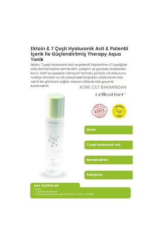 Ektoin Ve 7 Çeşit Hyaluronik Asit İle Güçlendirilmiş Nemlendirici Ve Yatıştırıcı Therapy Aqua Tonik