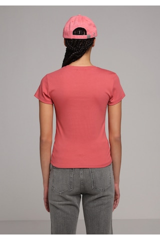 Colin's Colins Slim Fit Yuvarlak Yaka Düz Kadın Kirmizi Kısa Kol Tişört Cl1073597 Q1.v2 Crl Mercan