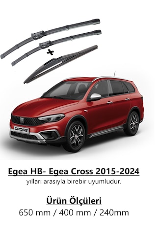 Fiat Egea Hb- Egea Cross 2015-2024 Ön Ve Arka Silecek Takımı