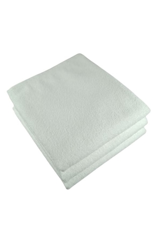 3 Adet Saç Boyası Tutmayan Mikrofiber El Yüz Kuaför Spor Havlusu Beyaz