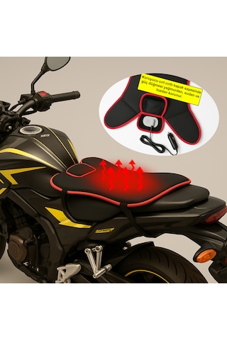 Yoldaş Jel Isıtmalı Motosiklet Koltuk Minderi 1 Yıl Garanti 15 Saniye Hızlı Isınma