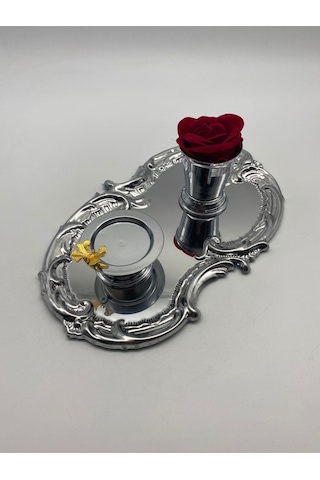 6 Adet Gümüş Artnova Servis Tepsisi, Paslanmaz Çelik Çay Ve Kahve Sunum Tepsisi, Çeyizlik Tepsi Gümüş