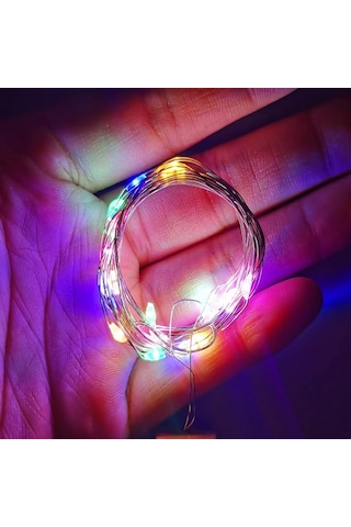 53 Adet Yüksek Kalite 3 Metre Pilli Renkli Led Işık Hızlı Yavaş Sabit Pil Dahil Renkli Peri Led Işık