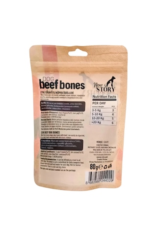 Dog Beef Bones 12x80gr. Biftekli, Köpek Ödül Maması