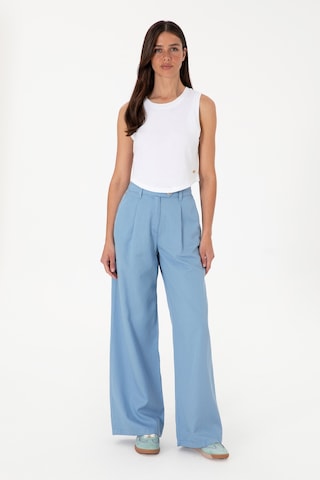 U.S. Polo Assn. Kadın Mavi Loose Fit Kanvas Pantolon 50300631-VR036