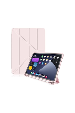 Apple Uyumlu iPad, Air 11inç M2 2024 Kılıf Kalem Bölmeli Trifolding Case A2902 A2903 A2904