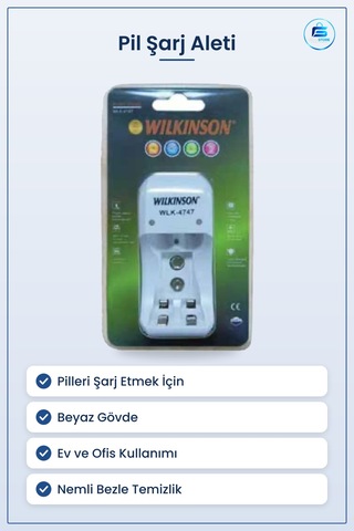 Pil Şarj Aleti Beyaz Pilleri Doldurmak İçin Elektronik Cihaz Akse