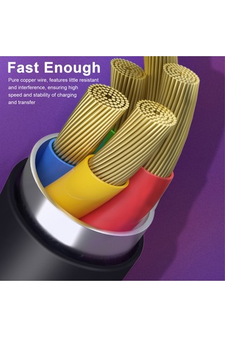 Geeksen Type C Usb Kablo, 2a Hızlı Şarj Ve Veri Transferi, Silikon Malzeme, 1 Metre Uzunluk, Pembe