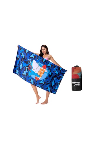 Ranyeek Mikrofiber Hızlı Kuruyan Plaj Havlusu - Flamingo Desenli 63x31.5 İnç Yüzme Ve Plaj Kullanıma Uygun Çok Renkli