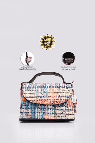 Westbag Kadın Hakiki Deri Kapaklı Omuz Çantası Kartlık Ve Anahtarlık Bölmeli Küçük Boy Çok Renkli