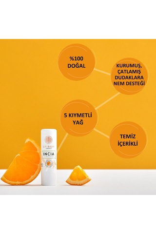 Incıa Doğal Portakallı Dudak Besleyici 6gr