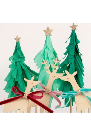 Meri Meri - Reindeer Family Cake Toppers - Ren Geyikleri Ailesi Pasta Süsü 0 - 99