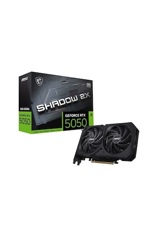 Msı Rtx5050 8gb Shadow 2x Oc Gddr6 128bit Hdmı Dp Pcıe 5.0