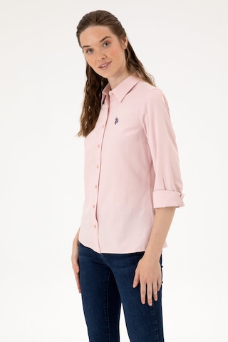 U.S. Polo Assn. Kadın Pudra Uzun Kollu Basic Gömlek 50316711-VR042