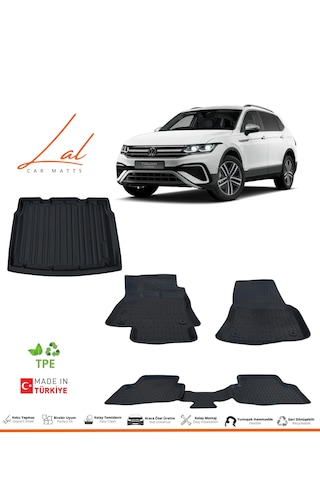 Volkswagen Tiguan 3d Havuzlu Paspas Alt Kademe Bagaj Havuzu Seti 2016-2023 Uyumlu
