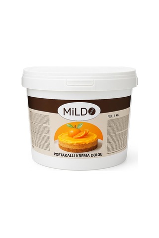 Mildo Portakallı Krema Dolgu 6 Kg - Pasta Ve Tatlılar İçin Dolgu Kreması
