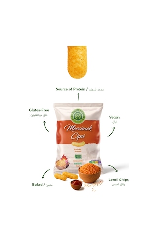 Barbekü Soslu Mercimek Cipsi 60 G X 3 Paket Glütensiz & Vegan