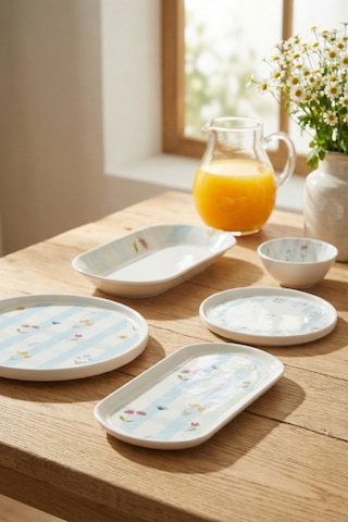 Maedow 6 Kişilik 17 Parça Kahvaltı Takımı Renkli