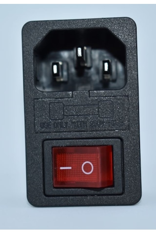 On/Off Switch Tırnaklı 250 Volt 10A Soketli ve Sigortalı