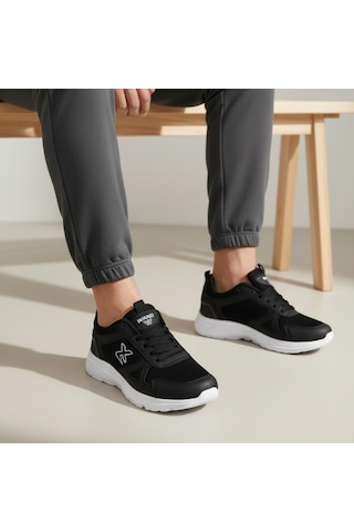 Ispartalılar 2065 Ortopedik Taban Günlük Unisex Spor Ayakkabı Kadın Erkek Spor Ayakkabı Siyah-beyaz