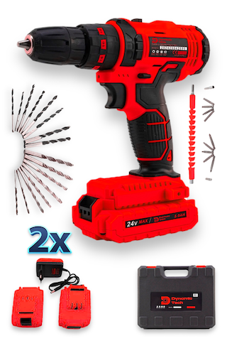 Dynamic Tech DT-417 Çift Akülü Şarjlı Darbeli Matkap