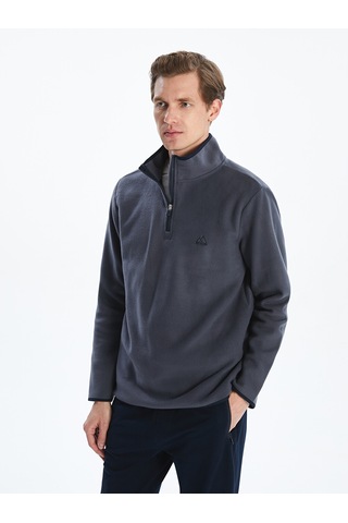 Lcw Eco Lacivert Dik Yaka Biyeli Erkek Sweatshirt