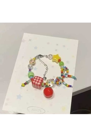 Willowhaven Yaz Enerjisi Renkli Elma Yıldız Boncuklu Kolye - Hafif Stili Canlandırır Hf-510 HF-510