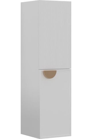 Orka Molino 40 Cm Beyaz Banyo Çamaşır Boy Dolabı Teak