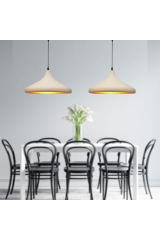Pera Beyaz 2Li Modern Retro Sarkıt Mutfak Salon Avize-Sarkıt Seti