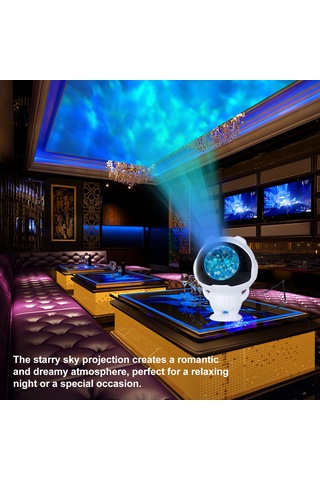 Jeemson Usb Led Su Dalga Projeksiyon Lambası - Yatak Odası Çocuk Odası İçin Romantik Ayak Işığı Ve İçmece Işığı Diğer