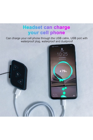 Vkemall Motosiklet Kaskı Kulaklığı Motosiklet İnterkom Kulaklığı Bluetooth Kulaklık Bisiklet Navigasyonu