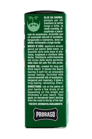 Proraso 2019142 Sakal Bakım Yağı, Okaliptüs Ve Bergamot