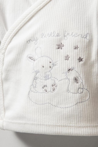 Bebitof %100 Pamuk Sevimli Buluttaki Tavşan Desenli 5 Parça Yenidoğan Hastane Çıkışı Zıbın Seti Bbtf.ekr.20227.03 Ekru