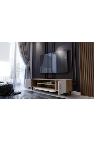 Tv Ünitesi-ahşap-beyaz